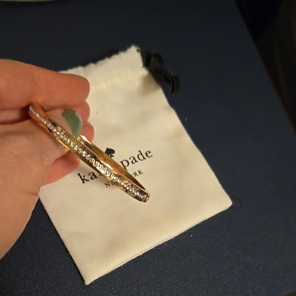 Used Kate Spade Rose-Gold Bangle and Pink Earring Set - Picture 3 of 4